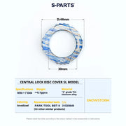 S-PARTS SL Edition TC4 Titanium Center Lock Disc Rotor Lockring Snowstorm
