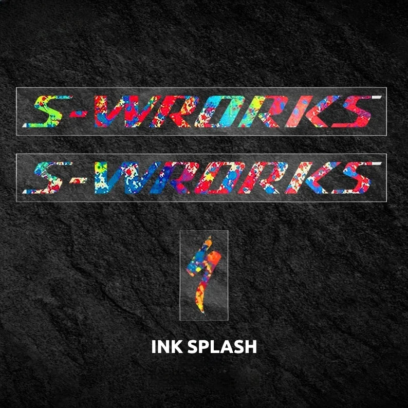 S-PARTS Specialized S-Works Aethos Frame Logo Cover Decal Ink Splash