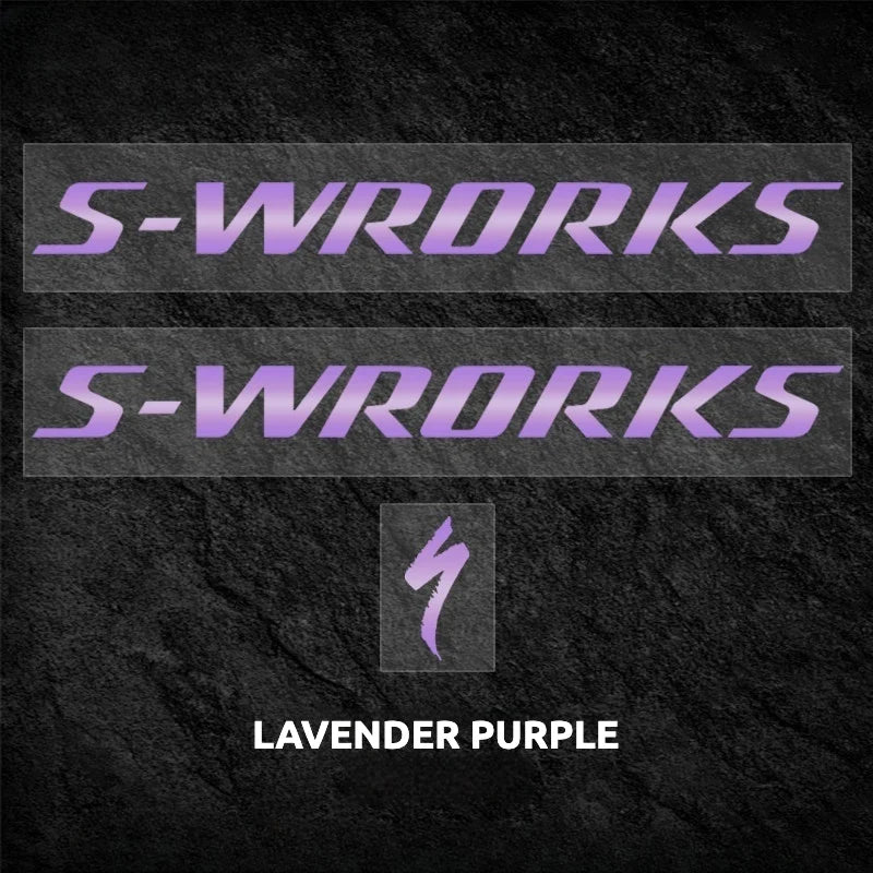 S-PARTS Specialized S-Works Aethos Frame Logo Cover Decal Lavender Purple