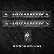 S-PARTS Specialized S-Works Enduro Frame Logo Cover Decal Chrome Silver