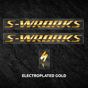 S-PARTS Specialized S-Works Enduro Frame Logo Cover Decal Chrome Gold