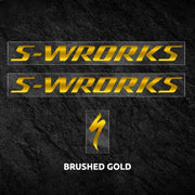 S-PARTS Specialized S-Works Enduro Frame Logo Cover Decal Brushed Gold