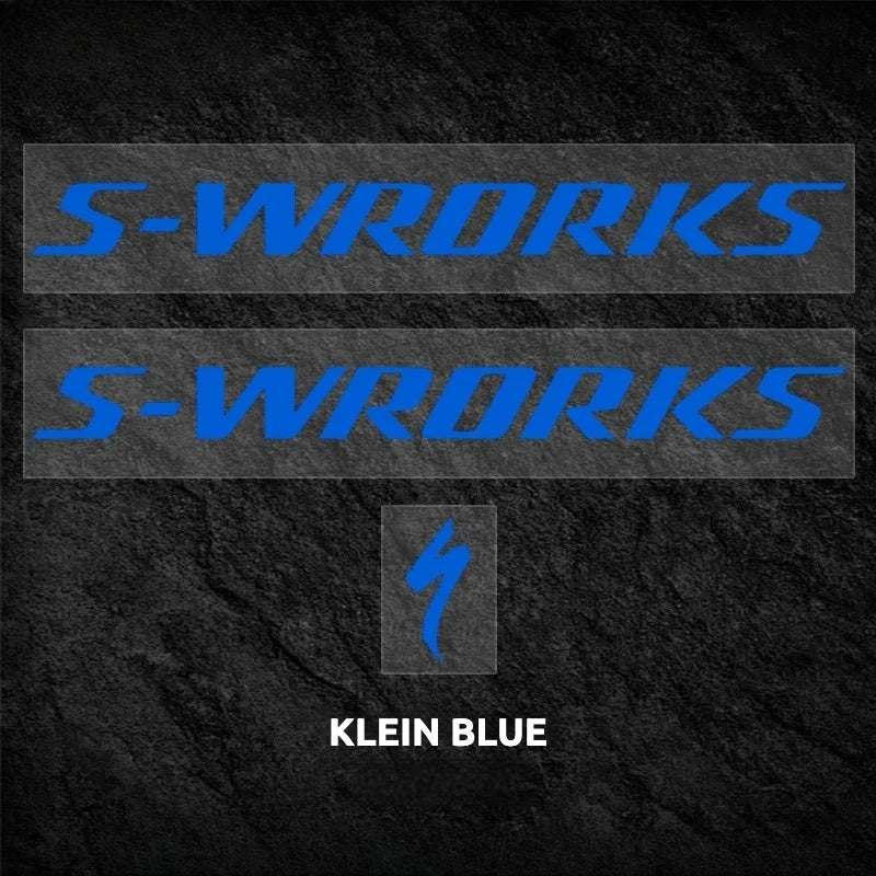 S-PARTS Specialized S-Works Enduro Frame Logo Cover Decal Klein Blue