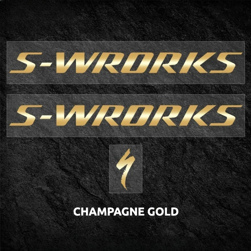S-PARTS Specialized S-Works Enduro Frame Logo Cover Decal Champagne Gold