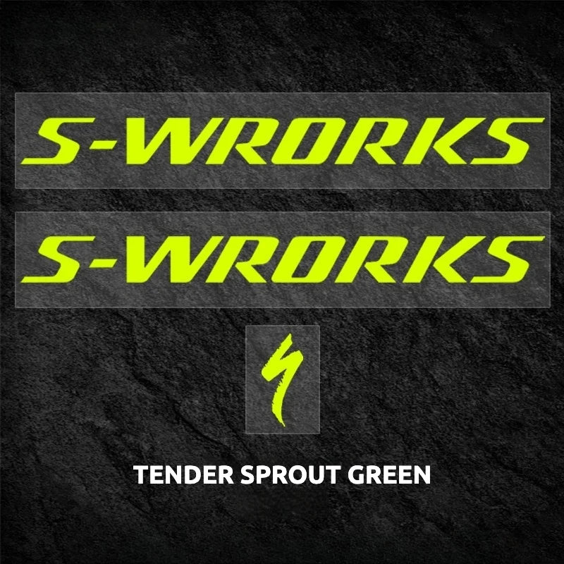 S-PARTS Specialized S-Works SL7 Frame Logo Color Change Decal Sticker Fresh Green