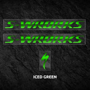 S-PARTS Specialized S-Works Stumpjumper 15 Frame Logo Cover Decal Ice Green
