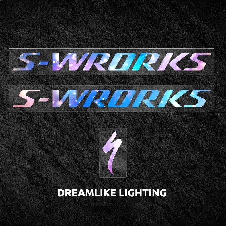 S-PARTS Specialized S-Works Stumpjumper 15 Frame Logo Cover Decal Dream Glow