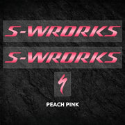 S-PARTS Specialized S-Works Stumpjumper 15 Frame Logo Cover Decal Peach Pink