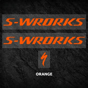 S-PARTS Specialized S-Works Stumpjumper 15 Frame Logo Cover Decal Orange