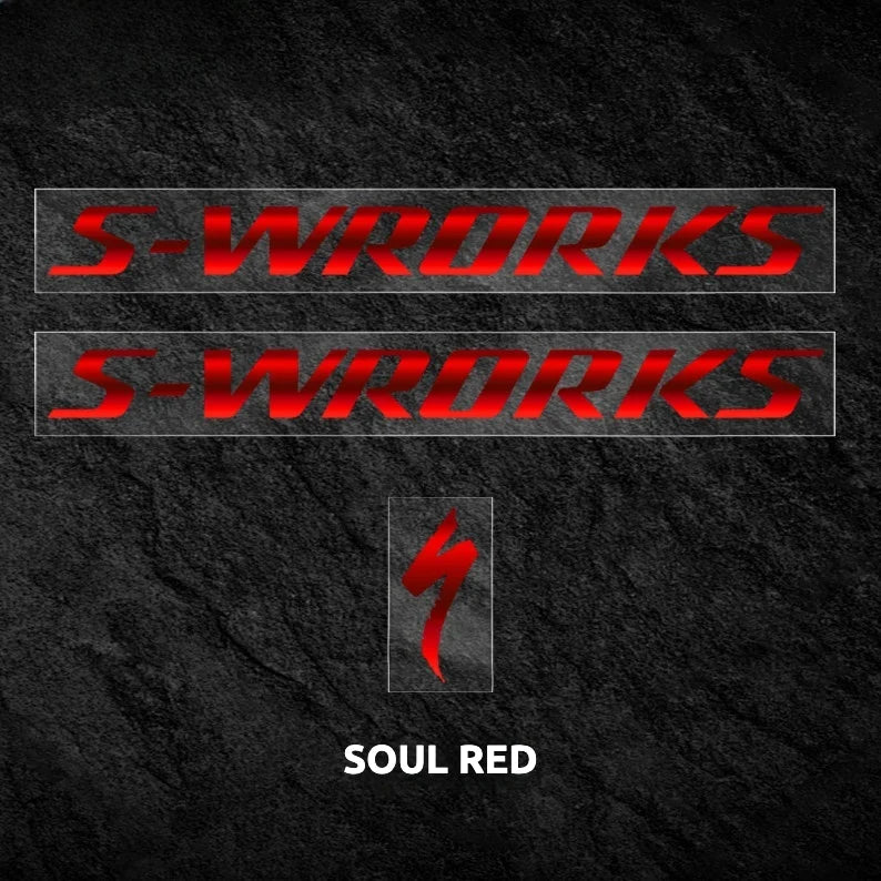 S-PARTS Specialized S-Works Tarmac SL7 Frame Logo Cover Decal Soul Red