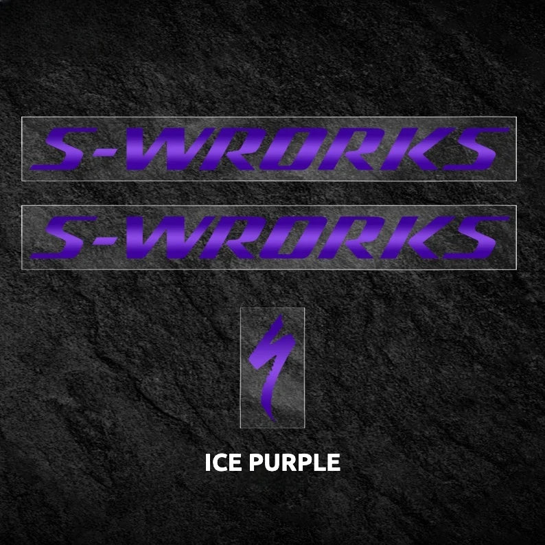 S-PARTS Specialized S-Works Tarmac SL7 Frame Logo Cover Decal Ice Purple