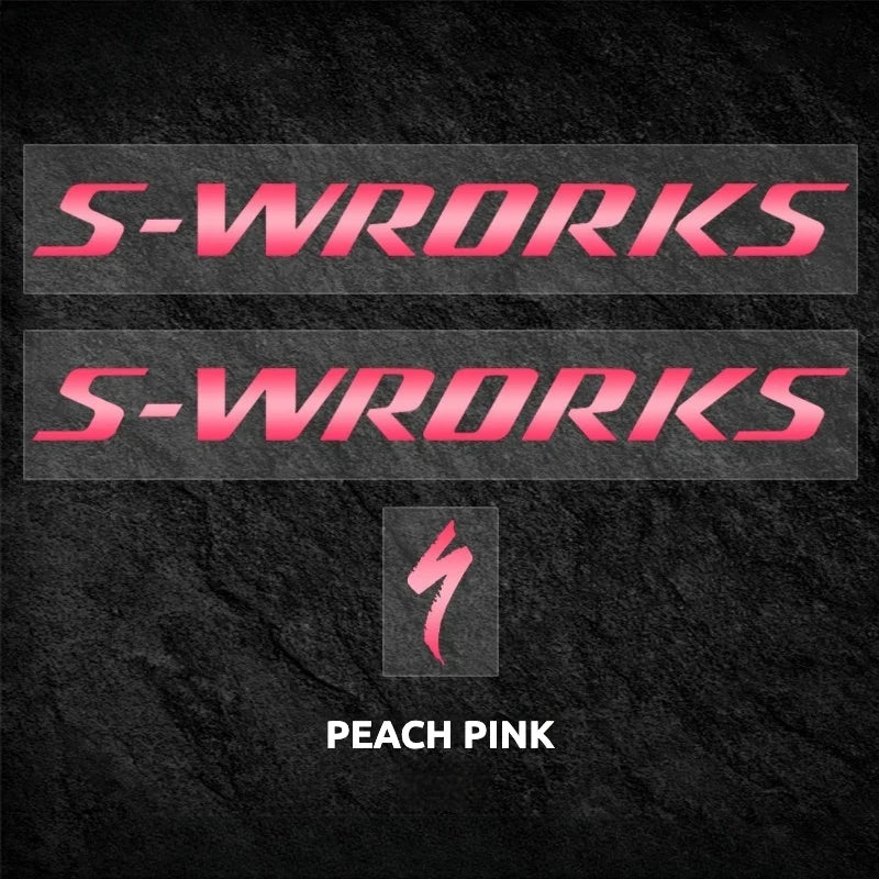 S-PARTS Specialized S-Works Tarmac SL7 Frame Logo Cover Decal Peach Pink