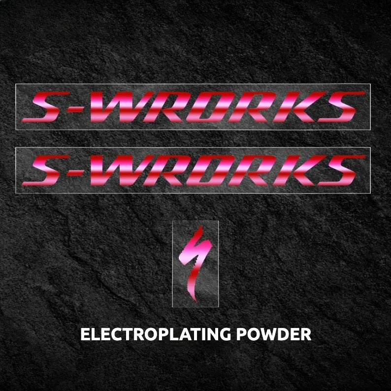 S-PARTS Specialized S-Works Tarmac SL8 Frame Logo Cover Decal Oil Slick Pink