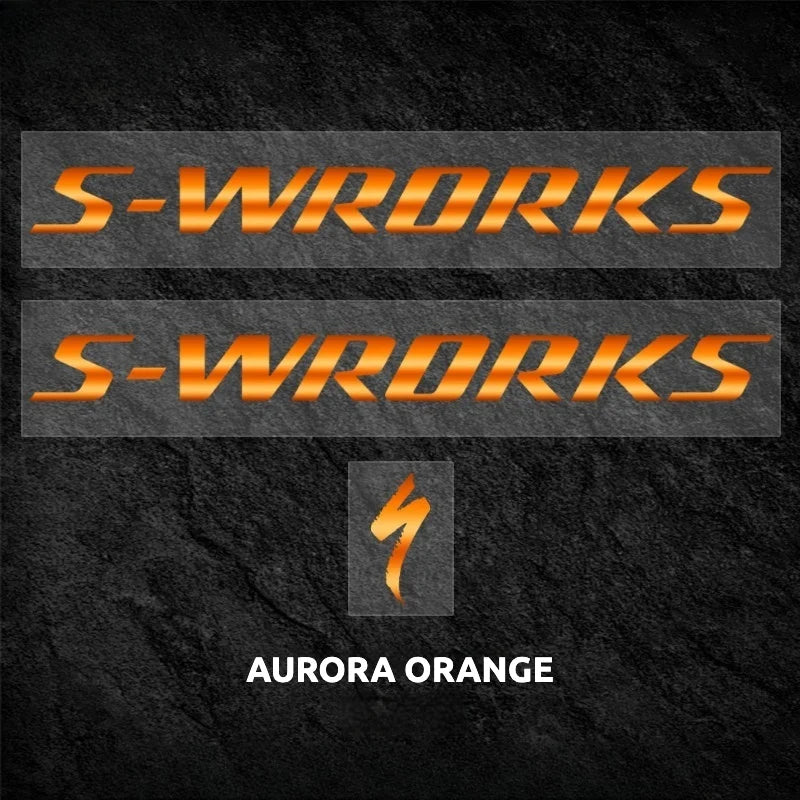 S-PARTS Specialized S-Works Tarmac SL8 Frame Logo Cover Decal Aurora Orange