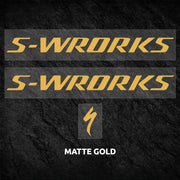 S-PARTS Specialized S-Works Tarmac SL8 Frame Logo Cover Decal Matte Gold