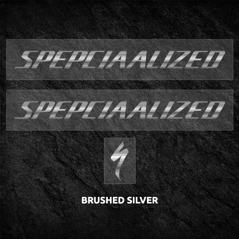 S-PARTS Specialized Tarmac SL8 Pro / Expert Frame Logo Cover Decal Brushed Silver 44-49-52-54-56-58-61（