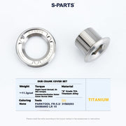 S-PARTS SRAM DUB Titanium Crank Cover Quarq Red Force Sram Bicycle Crank Cover