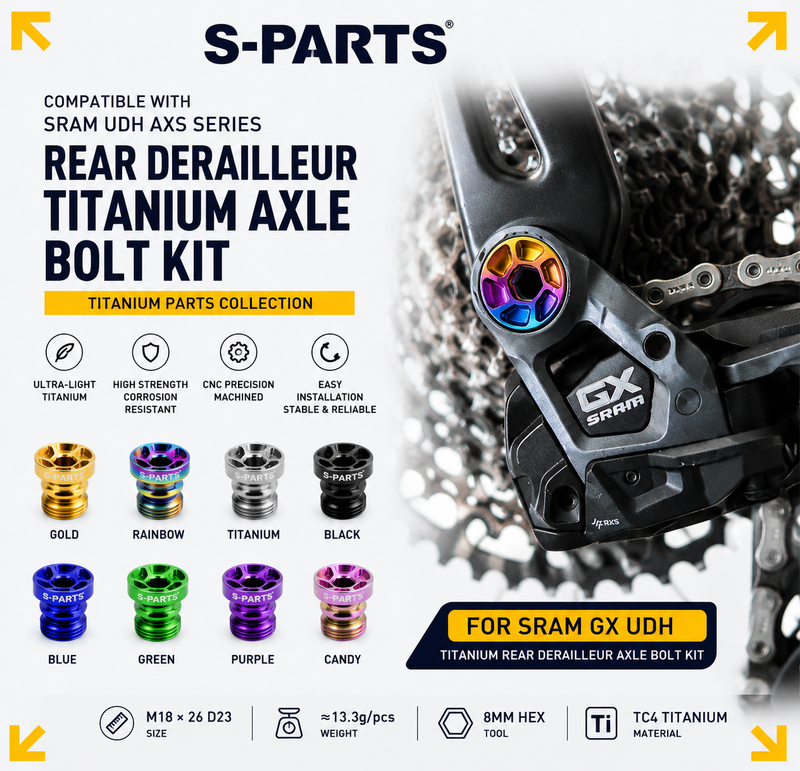 S-PARTS Titanium Rear Derailleur Axle for SRAM GX UDH