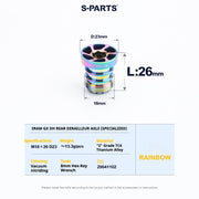 S-PARTS Titanium Rear Derailleur Axle for SRAM GX UDH