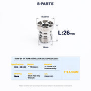 S-PARTS Titanium Rear Derailleur Axle for SRAM GX UDH