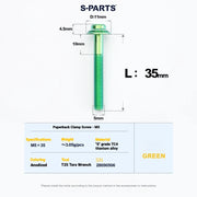 S-PARTS SRAM RED / Force / Rival 12-Speed AXS Titanium Disc Brake Screw Set Green