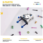 S-PARTS SRAM RED / Force / Rival 12-Speed AXS Titanium Disc Brake Screw Set