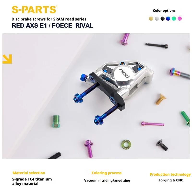 S-PARTS SRAM RED / Force / Rival 12-Speed AXS Titanium Disc Brake Screw Set