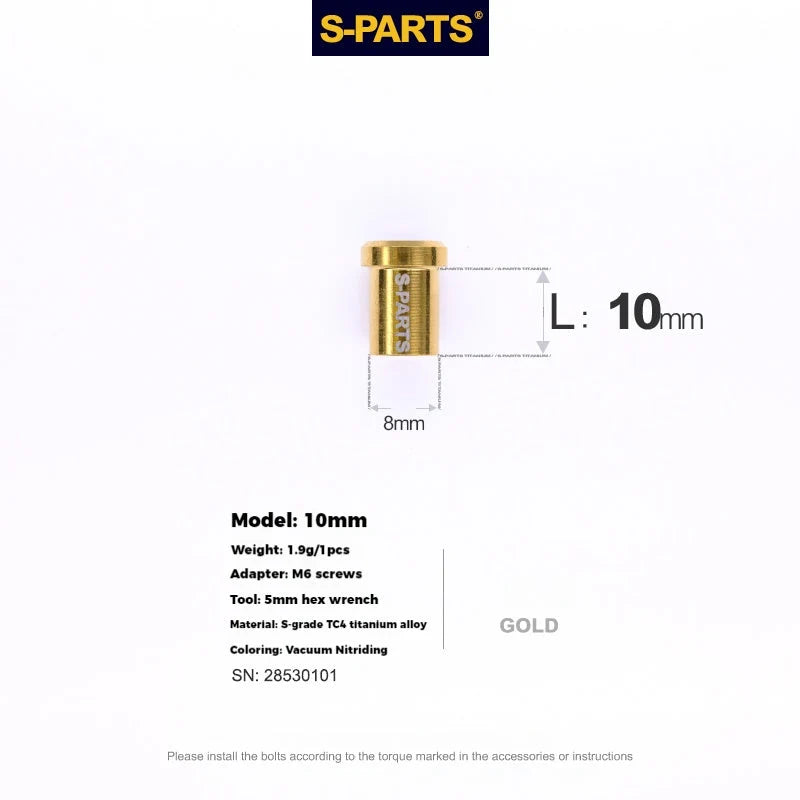 S-PARTS SRAM RED / Force / Rival 12-Speed AXS Titanium Disc Brake Screw Set Gold