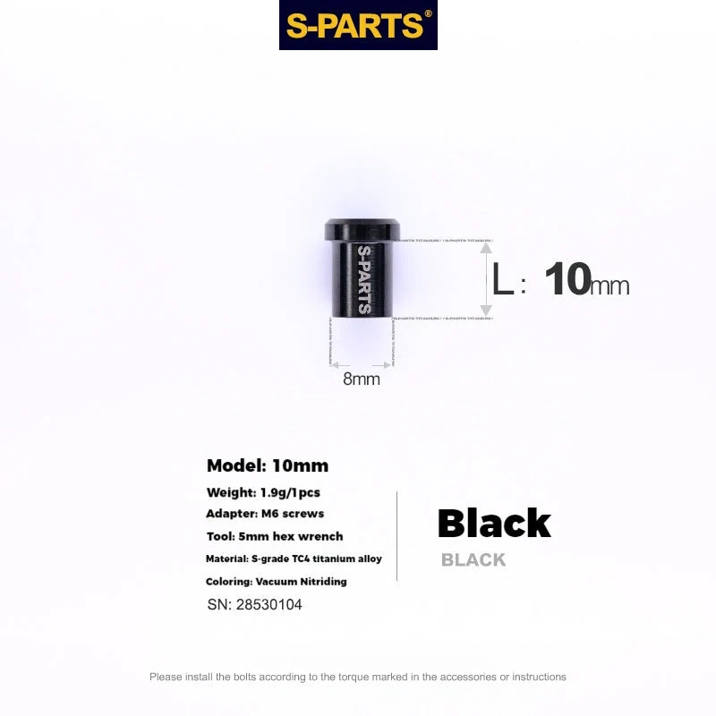 S-PARTS SRAM RED / Force / Rival 12-Speed AXS Titanium Disc Brake Screw Set Black