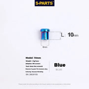 S-PARTS SRAM RED / Force / Rival 12-Speed AXS Titanium Disc Brake Screw Set Blue