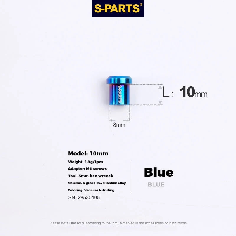 S-PARTS SRAM RED / Force / Rival 12-Speed AXS Titanium Disc Brake Screw Set Blue