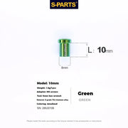 S-PARTS SRAM RED / Force / Rival 12-Speed AXS Titanium Disc Brake Screw Set Green