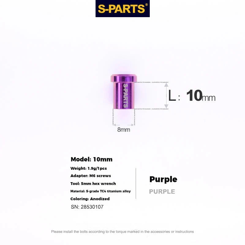 S-PARTS SRAM RED / Force / Rival 12-Speed AXS Titanium Disc Brake Screw Set Purple