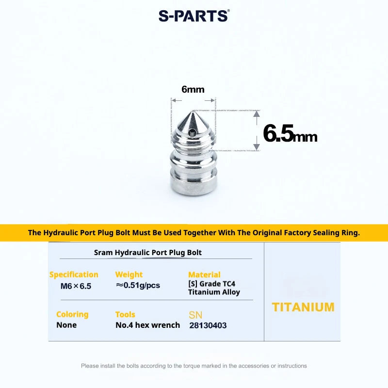 S-PARTS SRAM RED / Force / Rival 12-Speed AXS Titanium Disc Brake Screw Set