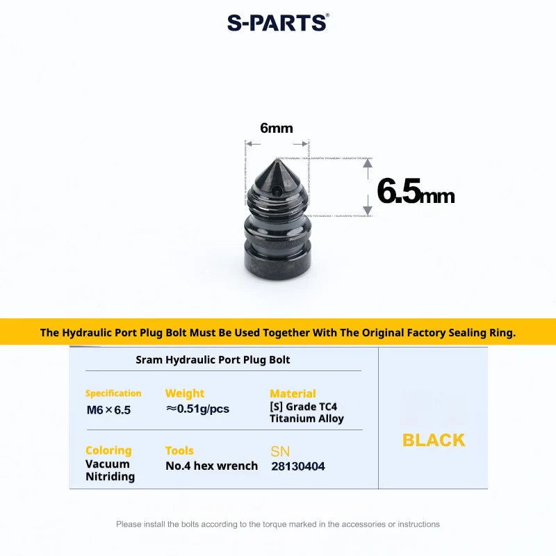 S-PARTS SRAM RED / Force / Rival 12-Speed AXS Titanium Disc Brake Screw Set Black