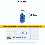 S-PARTS SRAM RED / Force / Rival 12-Speed AXS Titanium Disc Brake Screw Set Blue