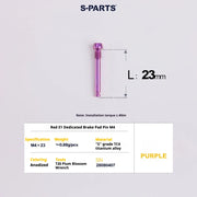 S-PARTS SRAM RED / Force / Rival 12-Speed AXS Titanium Disc Brake Screw Set Purple