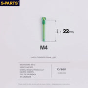 S-PARTS SRAM RED / Force / Rival 12-Speed AXS Titanium Disc Brake Screw Set Green