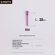 S-PARTS SRAM RED / Force / Rival 12-Speed AXS Titanium Disc Brake Screw Set Purple