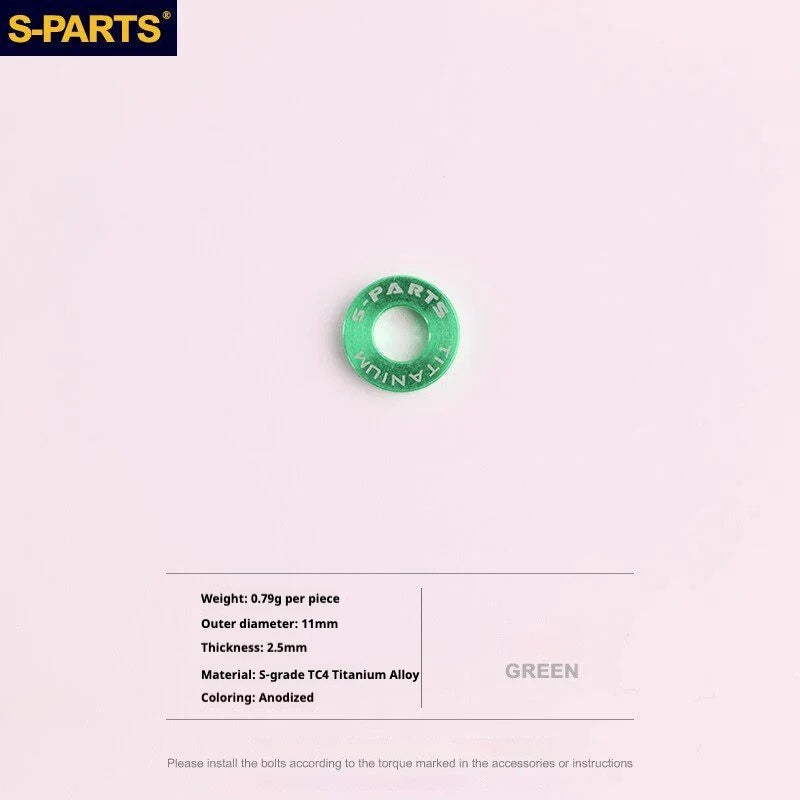 S-PARTS SRAM RED / Force / Rival 12-Speed AXS Titanium Disc Brake Screw Set Green