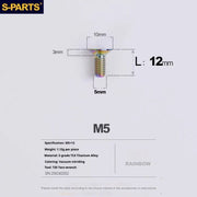 S-PARTS SRAM RED / Force / Rival 12-Speed AXS Titanium Disc Brake Screw Set Rainbow