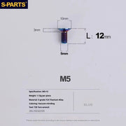 S-PARTS SRAM RED / Force / Rival 12-Speed AXS Titanium Disc Brake Screw Set Blue