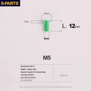 S-PARTS SRAM RED / Force / Rival 12-Speed AXS Titanium Disc Brake Screw Set Green