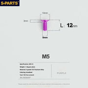S-PARTS SRAM RED / Force / Rival 12-Speed AXS Titanium Disc Brake Screw Set Purple