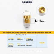 S-PARTS SRAM RED / Force / Rival 12-Speed AXS Titanium Disc Brake Screw Set Gold