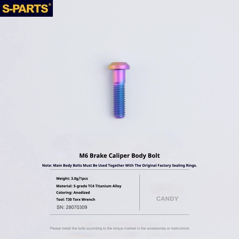 S-PARTS SRAM RED / Force / Rival 12-Speed AXS Titanium Disc Brake Screw Set Candy