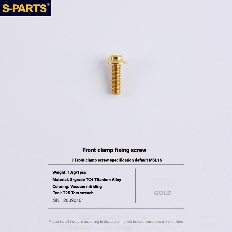 S-PARTS SRAM RED / Force / Rival 12-Speed AXS Titanium Disc Brake Screw Set Gold