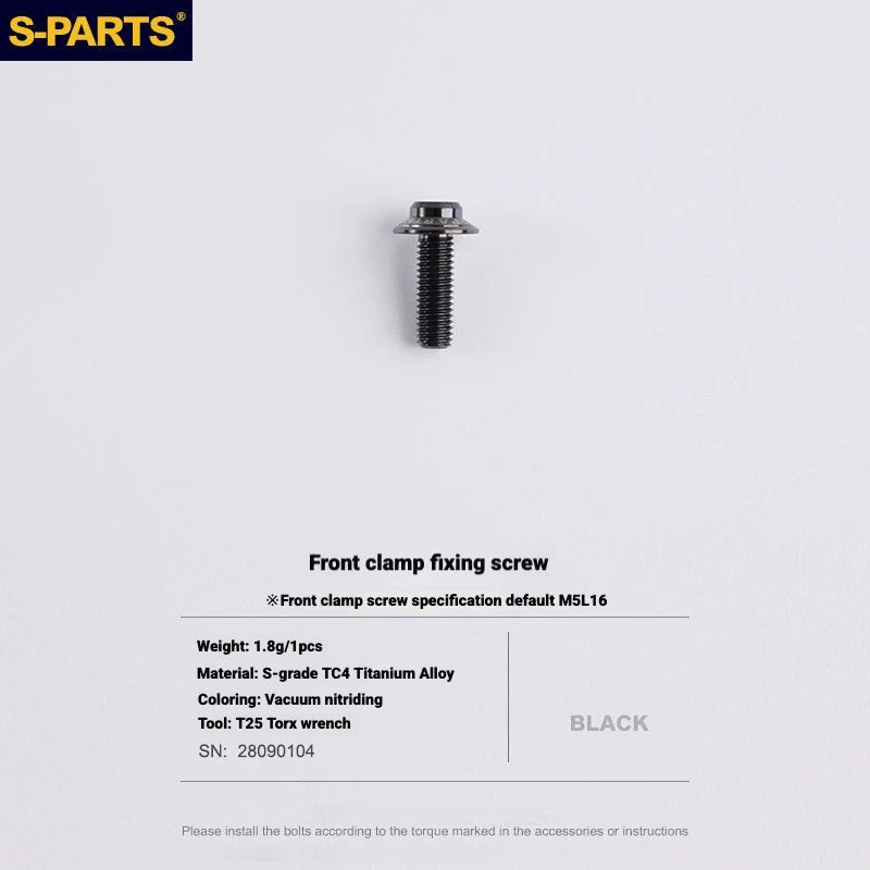 S-PARTS SRAM RED / Force / Rival 12-Speed AXS Titanium Disc Brake Screw Set Black