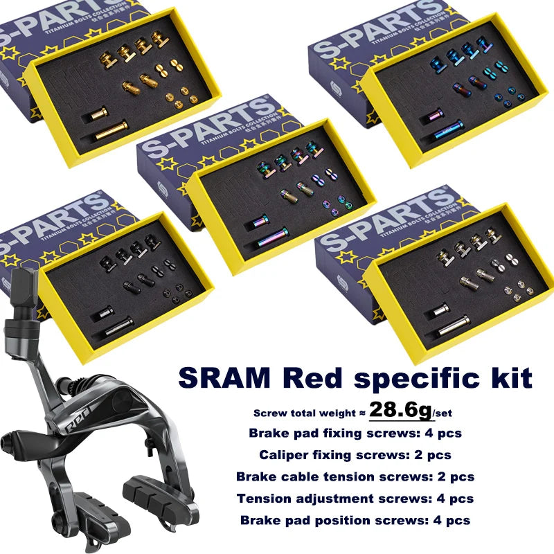 S-PARTS SRAM Titanium C-Clamp Screw Set SRAM RED Specific