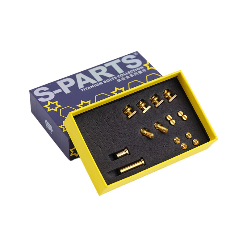 S-PARTS SRAM Titanium C-Clamp Screw Set SRAM RED Specific Gold